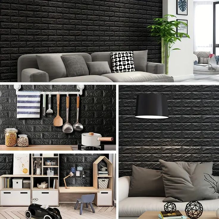 10 pièce faux pierre( épaisseur 5mm) noir – Image 5
