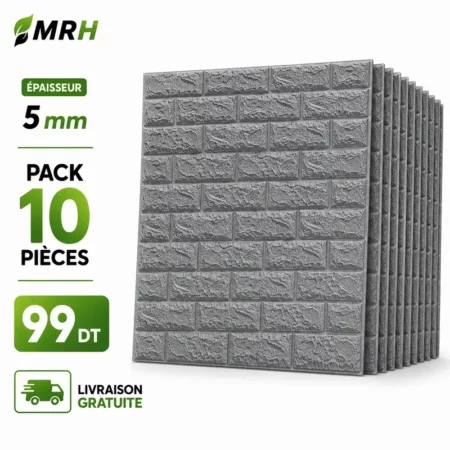 10 pièce faux pierre( épaisseur 5mm) gris