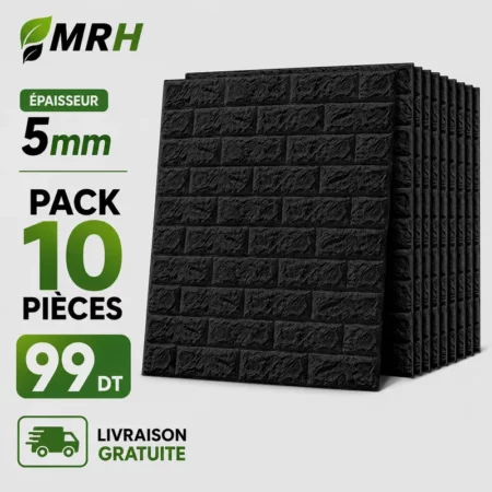 10 pièce faux pierre( épaisseur 5mm) noir