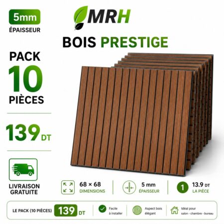 Bois Prestige Marron 68cm x 68 cm